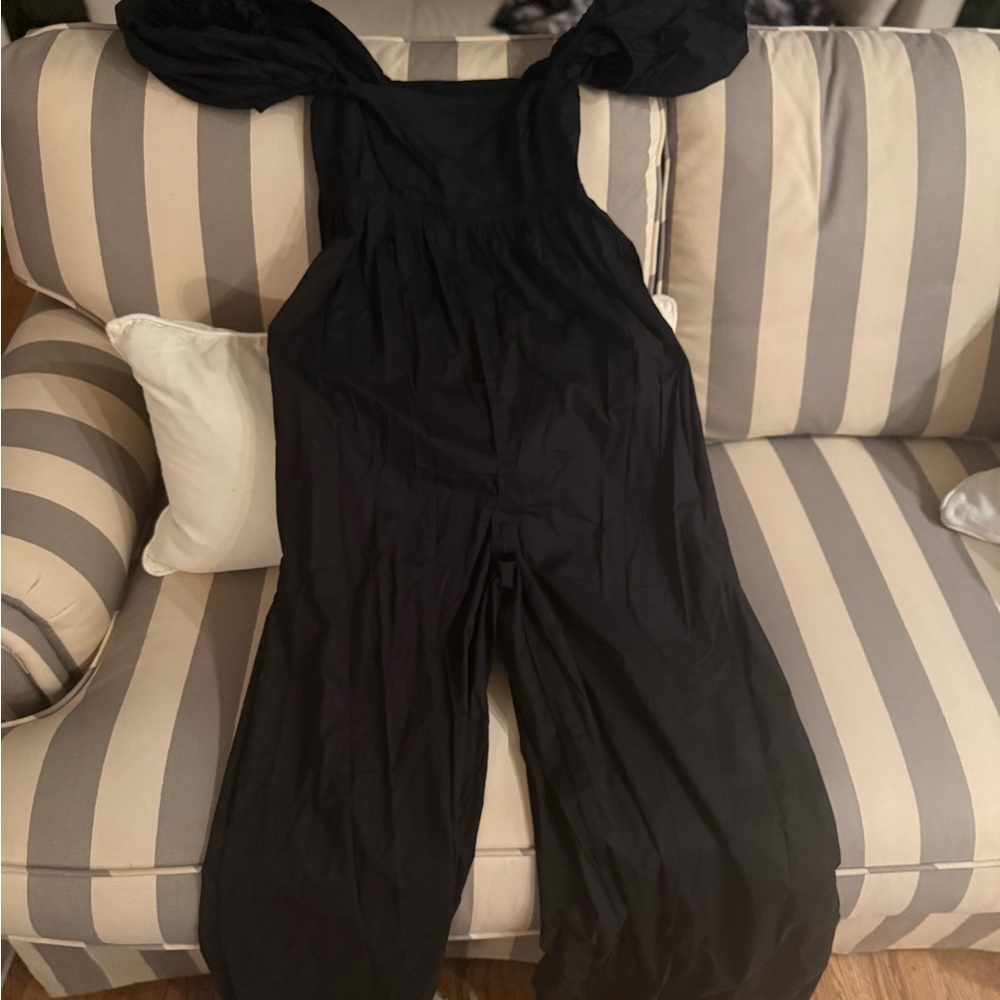 Selkie Black Textured jumpsuit